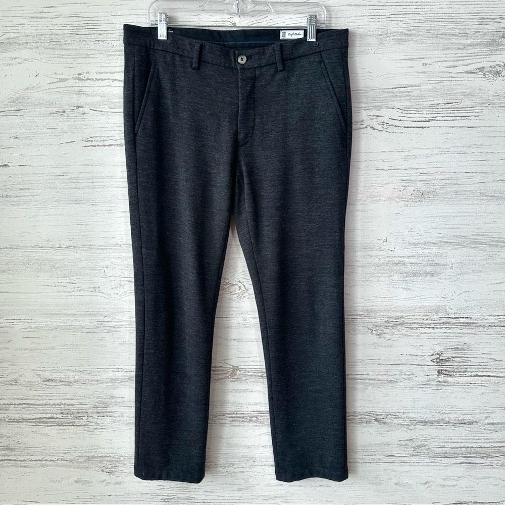 MASON’S Torino Jog Chino Pants in Jersey Dark Gray Slim Fit Wool Blend EU Sz 50